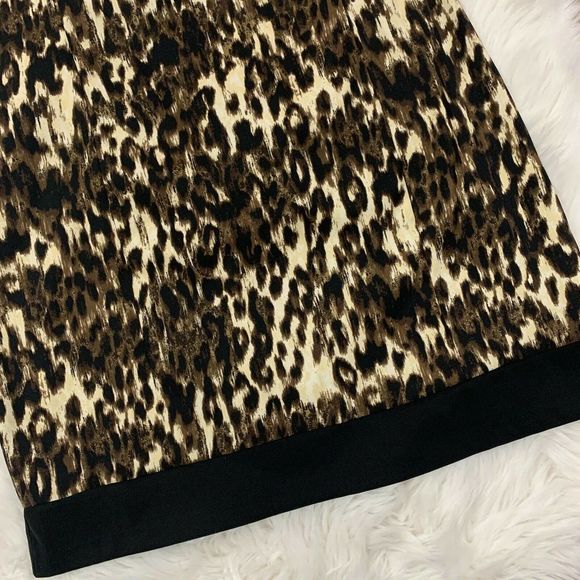 Leopard Animal Print Sleeveless Knee Length Dress - Picture 4 of 6